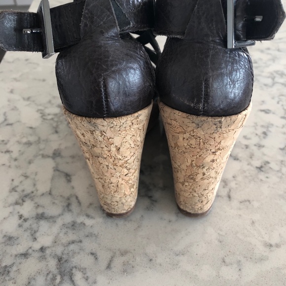 Tory Burch wedge sandals sz 5 - Picture 4 of 5